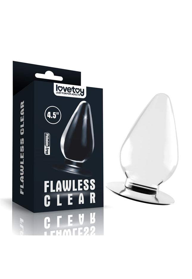 Flawless Clear Anal Plug 4.5'' - Clear 11.5 cm Butt Plug