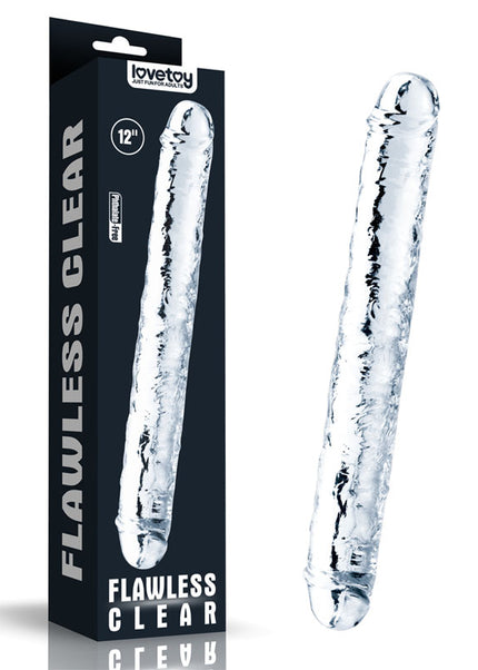 Flawless Clear Double Dildo 12'' - Clear 30 cm Double Dong