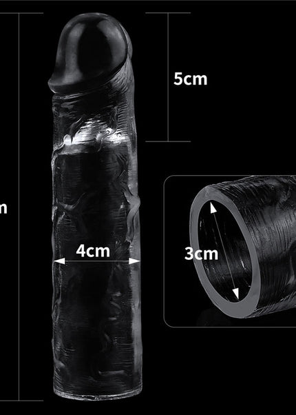 Flawless Clear Penis Sleeve 2'' - Clear 5 cm Penis Extender Sleeve