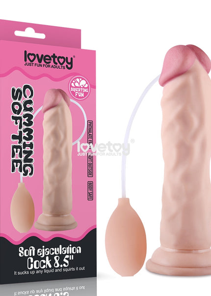 Cumming Softee Soft Ejaculation Cock 8.5'' - Flesh 21.6 cm Squirting Dong