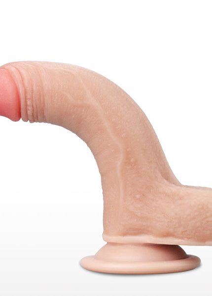 Sliding Skin Dual Layer Dong - Flesh 17.8 cm (7'') Dong with Flexible Skin