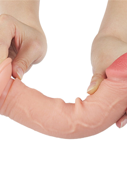 Sliding Skin Dual Layer Dong - Flesh 20 cm (8'') Dong with Flexible Skin
