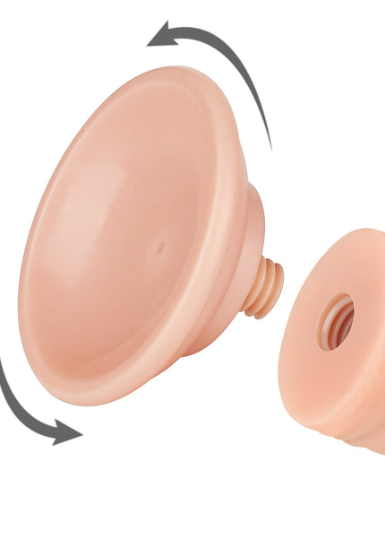 Sliding Skin Dual Layer Dong - Flesh 20 cm (8'') Dong with Flexible Skin