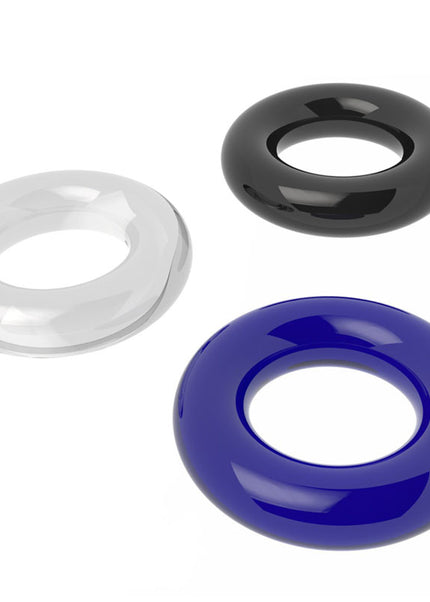 Power Plus Triple Donut Ring Set - Coloured Cock Rings - Set of 3