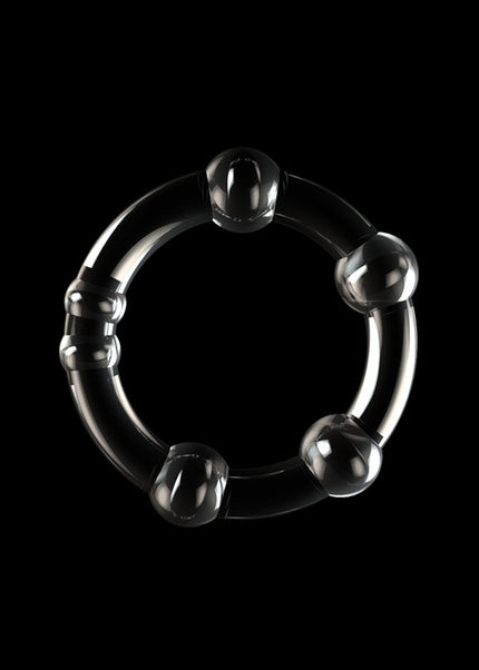 Power Plus Triple Beaded Ring Set - Clear Cock Rings - Set of 3