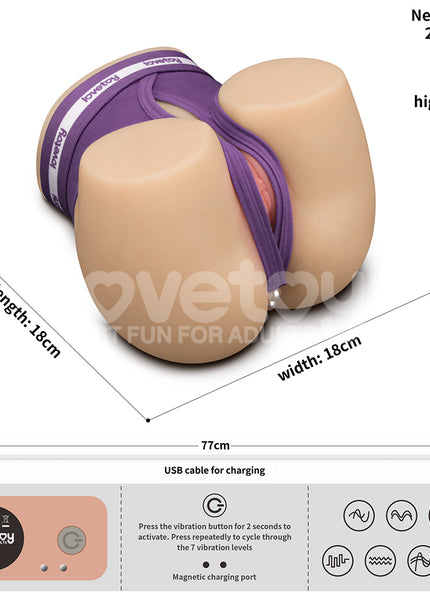 Streetgirls Dual Motor Sensation Pulse - Flesh USB Rechargeable Vibrating Masturbator