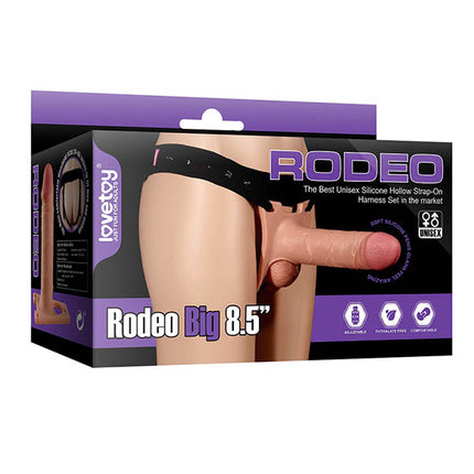 Rodeo Big 8.5'' - Flesh 21.6 cm Hollow Strap-On