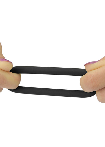 Power Plus Soft Silicone Snug Ring - Black Cock Rings - Set of 3 Sizes