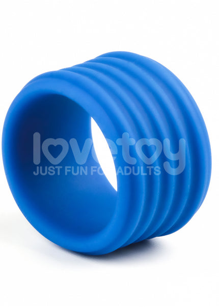 Pinnacle Pro Deep Rib Grip - Blue Cock Ring