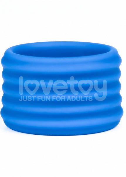 Pinnacle Pro Deep Rib Grip - Blue Cock Ring