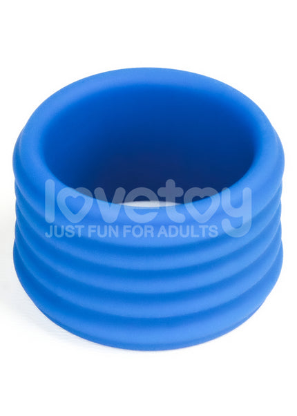 Pinnacle Pro Deep Rib Grip - Blue Cock Ring