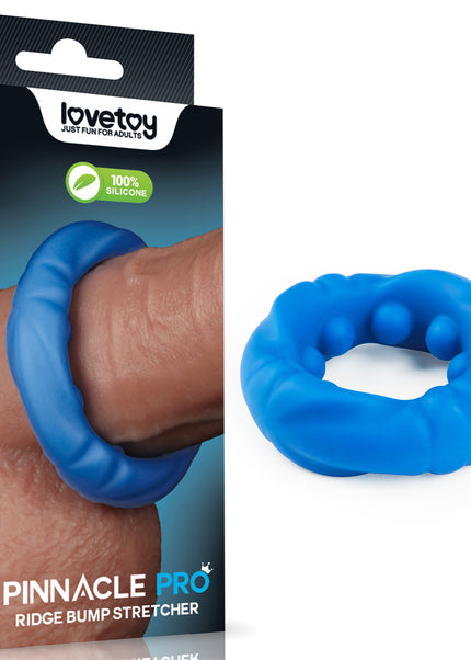 Pinnacle Pro Ridge Bump Stretcher - Blue Cock Ring
