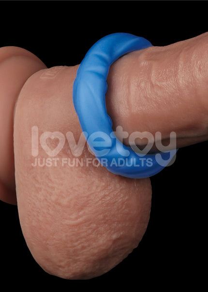 Pinnacle Pro Ridge Bump Stretcher - Blue Cock Ring