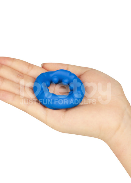 Pinnacle Pro Ridge Bump Stretcher - Blue Cock Ring