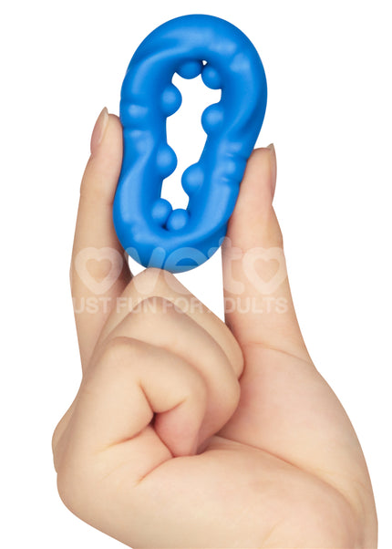 Pinnacle Pro Ridge Bump Stretcher - Blue Cock Ring