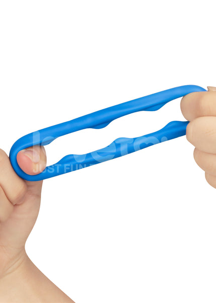 Pinnacle Pro Ridge Bump Stretcher - Blue Cock Ring