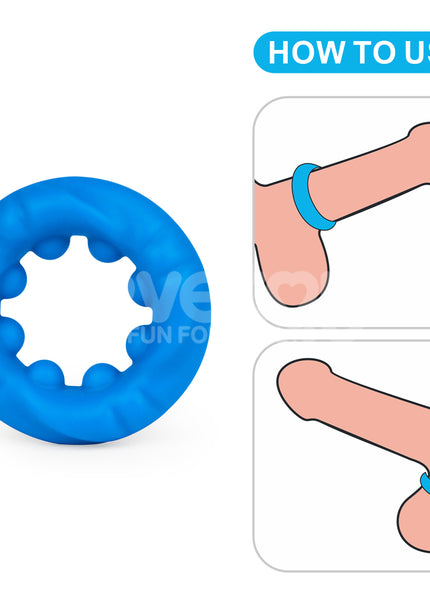 Pinnacle Pro Ridge Bump Stretcher - Blue Cock Ring