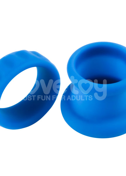 Pinnacle Pro Twin Flex - Blue Cock & Balls Rings
