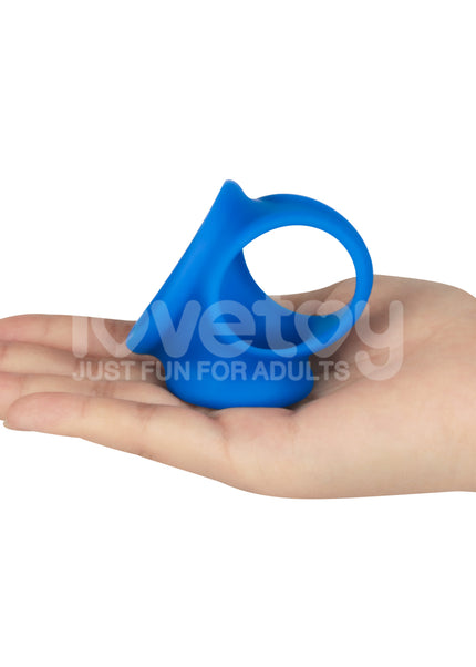 Pinnacle Pro Trio Grip Enhancer - Blue Cock & Balls Ring