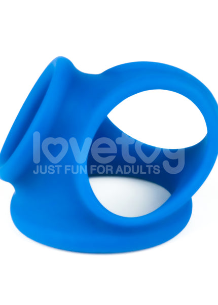 Pinnacle Pro Trio Grip Enhancer - Blue Cock & Balls Ring