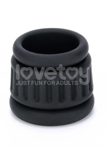 Pinnacle Pro Twin Grip Enhancer - Black Cock & Balls Ring