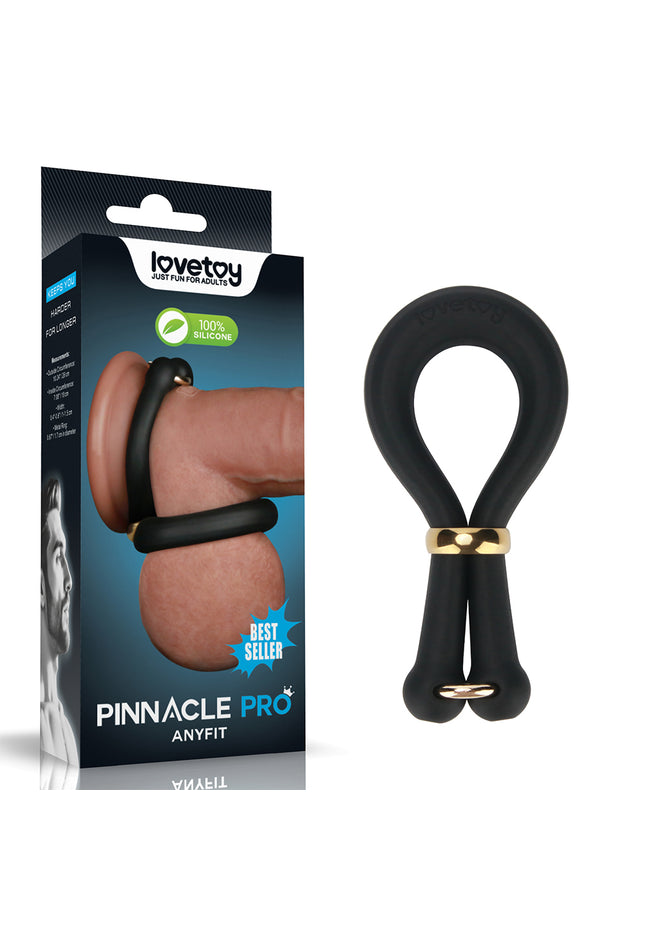 Pinnacle Pro Anyfit Stretcher - Black Adjustable Cock Ring