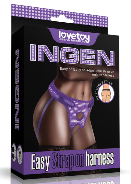 Ingen Easy Strap-On Harness - Purple Adjustable Strap-On Harness (No Probe Included)
