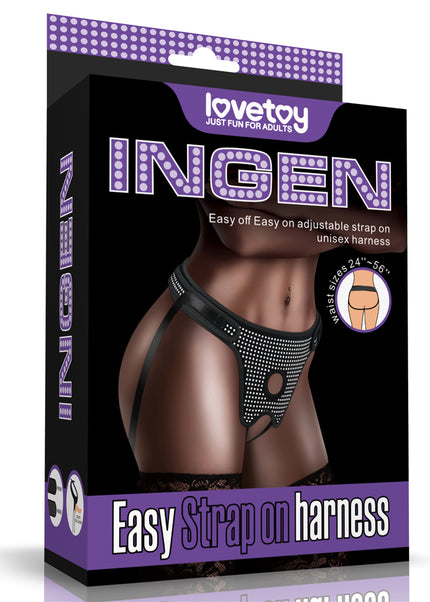 Ingen Easy Strap-On Harness - Black Adjustable Strap-On Harness (No Probe Included)
