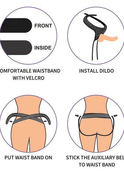 Ingen Easy Strap-On Harness - Black Adjustable Strap-On Harness (No Probe Included)