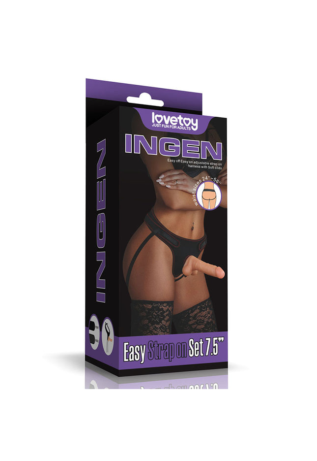Ingen Easy Strap-On Set - Flesh 19 cm (7.5'') Strap-On