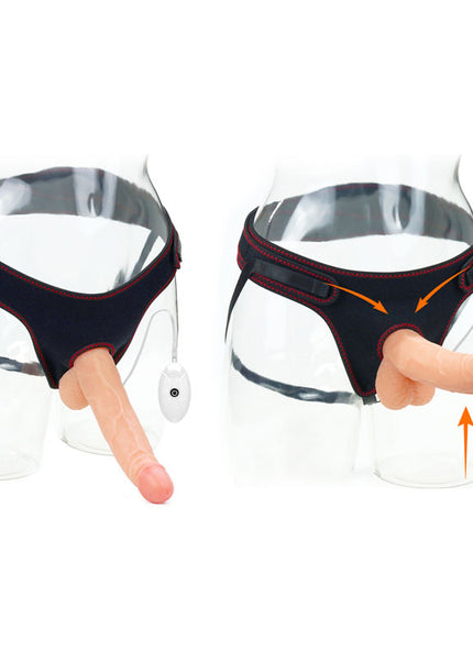 Ingen Vibrating Easy Strap-On Set - Flesh 21.6 cm (8.5'') Vibrating Strap-On