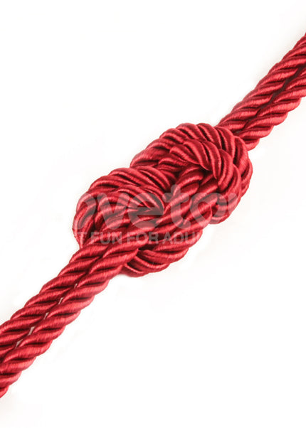 Rebellion Reign Silky Bondage Rope - Red - Red Bondage Rope - 10 metre length