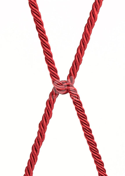 Rebellion Reign Silky Bondage Rope - Red - Red Bondage Rope - 10 metre length
