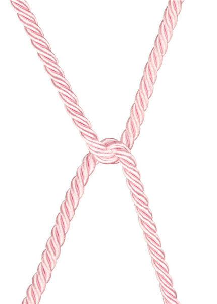 Rebellion Reign Silky Bondage Rope - Pink - Pink Bondage Rope - 10 metre length