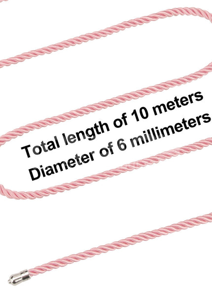 Rebellion Reign Silky Bondage Rope - Pink - Pink Bondage Rope - 10 metre length