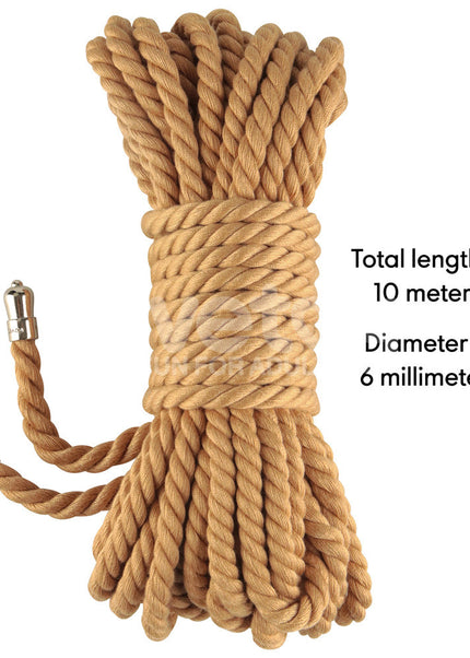 Rebellion Reign Bondage Rope - Natural - Natural Bondage Rope - 10 metre length