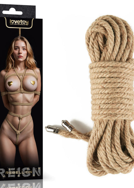 Rebellion Reign Hemp Bondage Rope - Rustic - Rustic Bondage Rope - 10 metre length