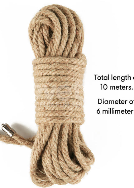 Rebellion Reign Hemp Bondage Rope - Rustic - Rustic Bondage Rope - 10 metre length