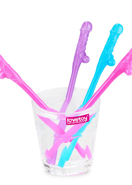 Jokes & Parties Original Willy Straws - Coloured Dicky Straws - Set of 9