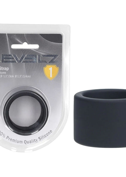 LEVELZ Liquid Silicone Ball Strap - M - Black - Black Ball Strap