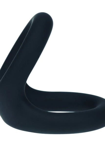 LEVELZ Double O Silicone Cock Ring - M - Black - Black Cock & Balls Rings