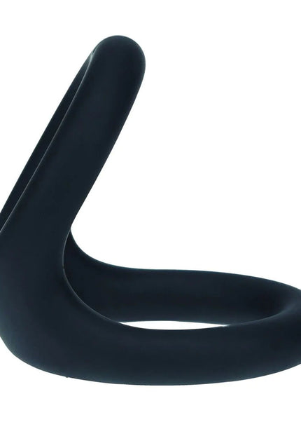 LEVELZ Double O Silicone Cock Ring - L - Black - Black Cock & Balls Rings
