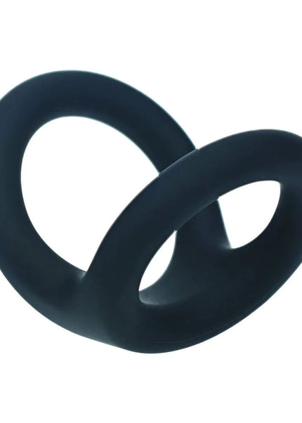 LEVELZ Double O Silicone Cock Ring - L - Black - Black Cock & Balls Rings