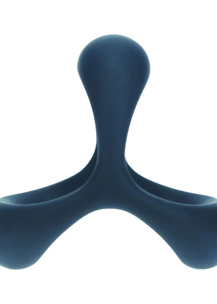 LEVELZ Tri O Ergo Silicone Cock Ring - Black - Black Cock & Balls Rings