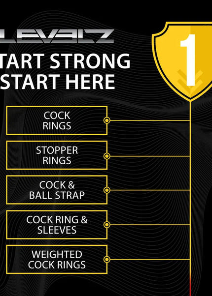 LEVELZ Pencil Liquid Silicone Cock Ring - Black Cock Ring