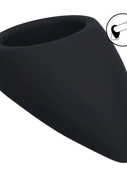 LEVELZ Teardrop Silicone Cock Ring - Black - Black Cock Ring