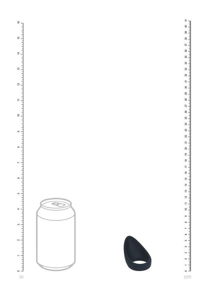 LEVELZ Teardrop Silicone Cock Ring - Black - Black Cock Ring