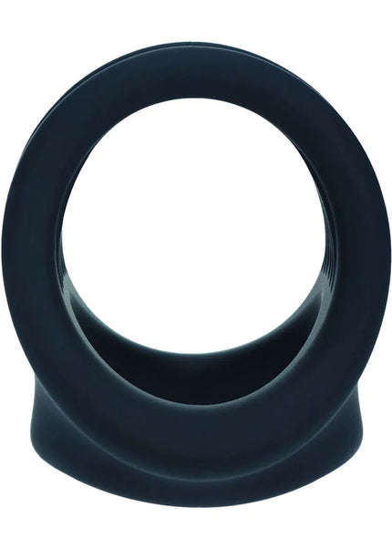 LEVELZ Silicone Cock & Ball Harness - Black - Black Cock & Ball Ring