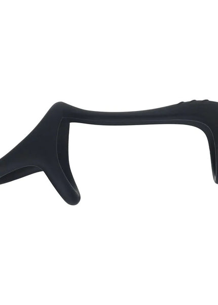 LEVELZ Tri O Silicone Shaft Cock & Ball Ring - Black Cock & Balls Ring