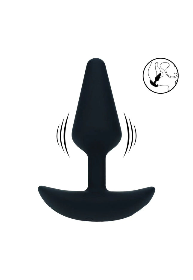 LEVELZ Classic Vibrating Silicone Anal Plug - Small - Black Small USB Rechargeable Butt Plug